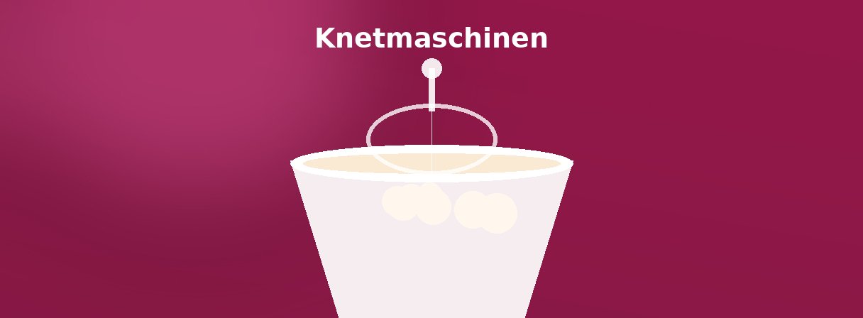 Knetmaschine mit Rührschüssel und Knethaken